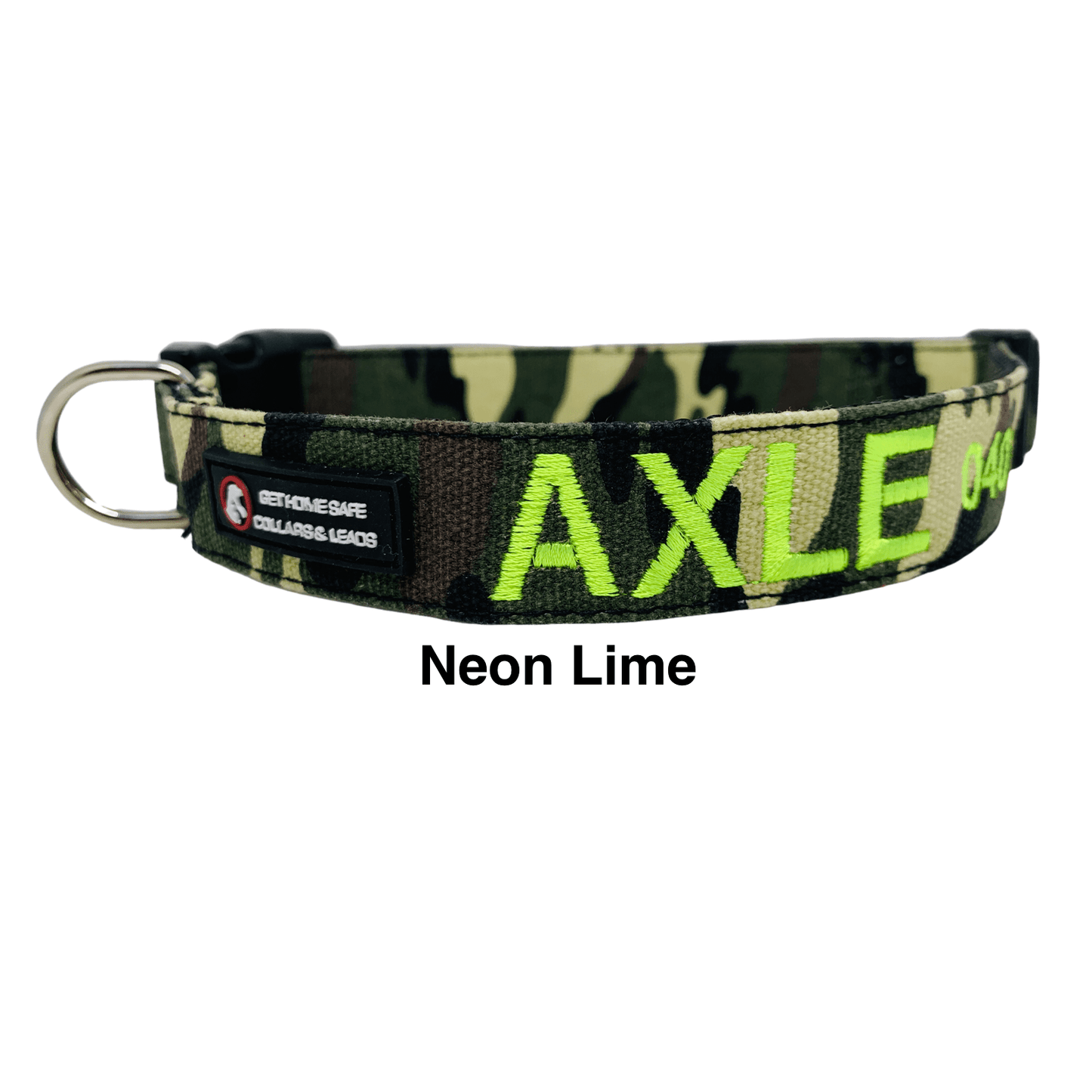Camouflage Dog ID Collar - Australian Made