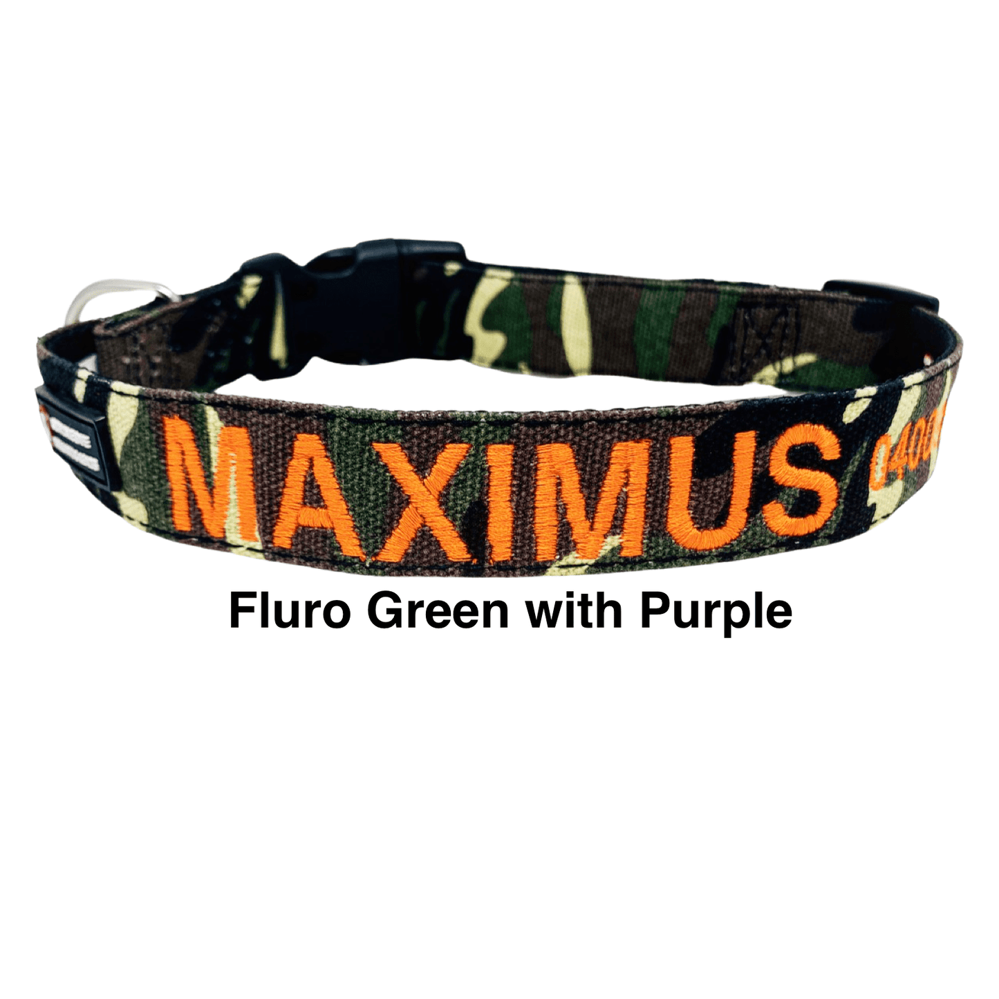 Camouflage Dog ID Collar - Australian Made