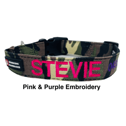 Camouflage Dog ID Collar - Australian Made